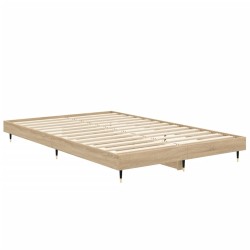 Cadre de lit sans matelas chêne sonoma 120x190 cm 