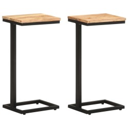 Tables d'appoint 2 pcs 31,5x24,5x64,5 cm Bois d'acacia solide 