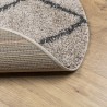 Tapis shaggy à poils longs moderne beige et anthracite Ø 280 cm 