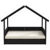 Niche pour chien avec coussin résine tressée 