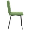 Chaises à manger lot de 2 Vert clair Velours 