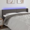 Tête de lit à LED Gris 203x16x78/88 cm Similicuir 