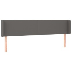 Tête de lit à LED Gris 203x16x78/88 cm Similicuir 