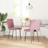 Chaises à manger lot de 2 Rose Velours 
