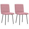 Chaises à manger lot de 2 Rose Velours 