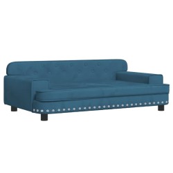 Canapé pour enfants bleu 90x53x30 cm velours 
