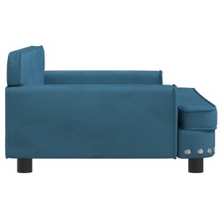 Canapé pour enfants bleu 90x53x30 cm velours 