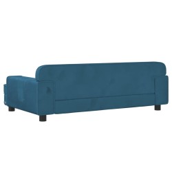 Canapé pour enfants bleu 90x53x30 cm velours 