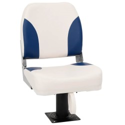 Ensemble de sièges de bateau pliables 2 pcs bleu et blanc 