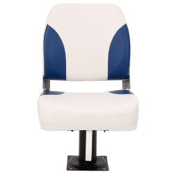 Ensemble de sièges de bateau pliables 2 pcs bleu et blanc 