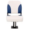 Ensemble de sièges de bateau pliables 2 pcs bleu et blanc 