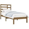 Cadre de lit sans matelas marron miel bois massif 100x200 cm 
