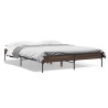 Cadre de lit sans matelas chêne marron 150x200 cm 
