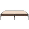 Cadre de lit sans matelas chêne marron 150x200 cm 