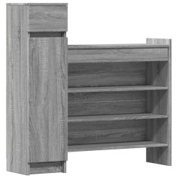 Armoire à chaussures sonoma gris bois d'ingénierie 