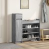 Armoire à chaussures sonoma gris bois d'ingénierie 