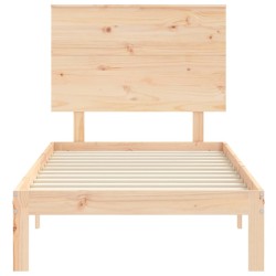 Cadre de lit sans matelas 90x200 cm bois de pin massif 