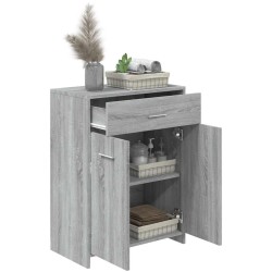 Armoire de bain Sonoma gris 60x33x80 cm Bois d'ingénierie 