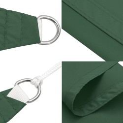 Voile de parasol tissu oxford rectangulaire 6x7 m vert foncé 