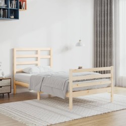 Cadre de lit sans matelas bois massif 100x200 cm 