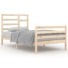 Cadre de lit sans matelas bois massif 100x200 cm 
