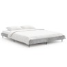 Cadre de lit sans matelas gris béton 140x190 cm 