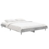 Cadre de lit sans matelas gris béton 140x190 cm 