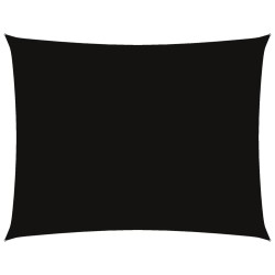 Voile de parasol tissu oxford rectangulaire 6x7 m noir 