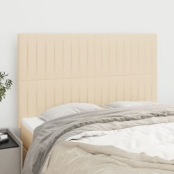 Têtes de lit 4 pcs Crème 72x5x78/88 cm Tissu 