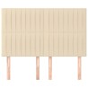 Têtes de lit 4 pcs Crème 72x5x78/88 cm Tissu 