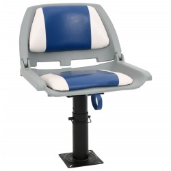 Ensemble de sièges de bateau pliables 2 pcs bleu et blanc 
