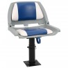 Ensemble de sièges de bateau pliables 2 pcs bleu et blanc 