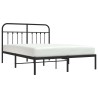 Cadre de lit métal sans matelas avec tête de lit noir 135x190cm 