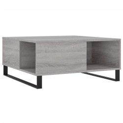 Table basse sonoma gris 80x80x36,5 cm bois d'ingénierie 