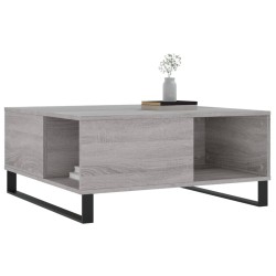 Table basse sonoma gris 80x80x36,5 cm bois d'ingénierie 