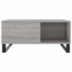Table basse sonoma gris 80x80x36,5 cm bois d'ingénierie 