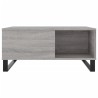 Table basse sonoma gris 80x80x36,5 cm bois d'ingénierie 