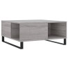 Table basse sonoma gris 80x80x36,5 cm bois d'ingénierie 