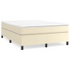 Cadre de lit sans matelas crème 140x190 cm similicuir 