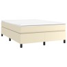 Cadre de lit sans matelas crème 140x190 cm similicuir 