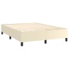 Cadre de lit sans matelas crème 140x190 cm similicuir 