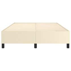 Cadre de lit sans matelas crème 140x190 cm similicuir 