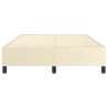 Cadre de lit sans matelas crème 140x190 cm similicuir 