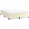Cadre de lit sans matelas crème 140x190 cm similicuir 