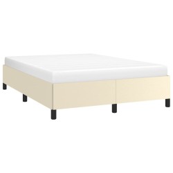 Cadre de lit sans matelas crème 140x190 cm similicuir 