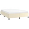 Cadre de lit sans matelas crème 140x190 cm similicuir 