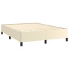 Cadre de lit sans matelas crème 140x190 cm similicuir 