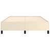 Cadre de lit sans matelas crème 140x190 cm similicuir 