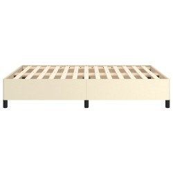 Cadre de lit sans matelas crème 140x190 cm similicuir 