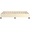 Cadre de lit sans matelas crème 140x190 cm similicuir 